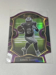 2020 Panini Select Purple Prizm Die Cut Ezekiel Elliott #10 Dallas Cowboys - Bild 1 von 2