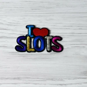 Casino Slots Patch I Love Luck Embroidery Iron On Sew On Badges Lucky Heart - Imagen 1 de 4