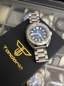 Mint Stainless 44mm Tandorio Black Dial Sapphire NH35 200m Ships From USA - Picture 1 of 8