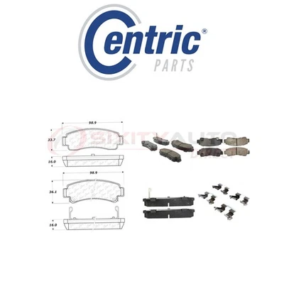 Centric Posi Quiet Ceramic Brake Pads w Shims for 1991-1994 Nissan Sentra lx - Imagem 1 de 4