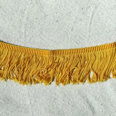 Borde de flecos amarillo dorado 2 yardas + 7" de colección años 60 Foto 1 de 3