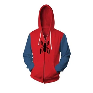Spider-Man Homecoming Cosplay Hoodie Jumper Spiderman Pollover Hooded Sweatshirt - Picture 1 of 4