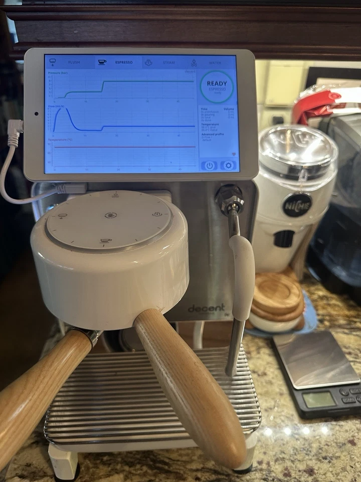 DECENT DE 1XL Espresso Machine, White - Image 1 of 4