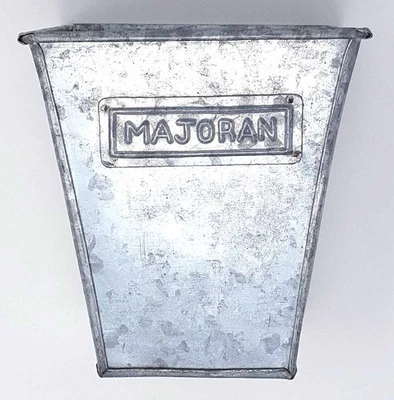 Blumen Kräuter Zink Gewürz Topf Majoran 13x13x15 cm Keine Staunässe Kein Rost - Bild 1 von 4