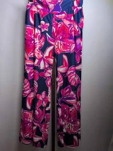 Aryeh Hose 2YK Damen Größe XL Geometrisch Mehrfarbig 1970 Weite Beine Elasthan - Bild 1 von 8