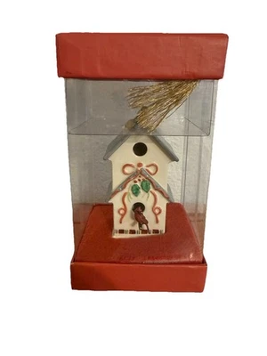 LENOX Saludos de Invierno Casa de Pájaros Cardenal Navidad Vacaciones Adorno Nuevo En Caja Foto 1 de 4