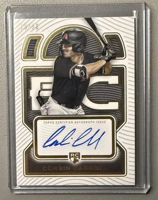 2023 Topps Definitive Corbin Carroll RC Rookie On Card Auto # 15/50 - Image 1 of 2