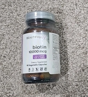 Bluebonnet Beautifully Biotina 10.000 mcg 90 cápsulas - Exp 1/26 - Sellado Nuevo  Foto 1 de 2