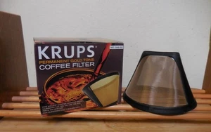 NEW Krups Coffee Maker Gold-Tone Filter, Lift-Out Cone Style, Round Handle - Picture 1 of 2