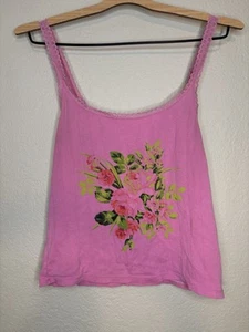 Victorias Secret Pink Y2K Vintage Floral Babydoll Tank Size M - Picture 1 of 7