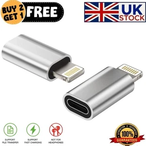 OTG Adapter IOS 8 Pin to Type C Female Connector For iPhone iPad Max Pro Plus - Picture 1 of 14