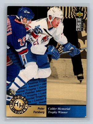 1995 Collector's Choice #391 Peter Forsberg NHL Colorado Avalanche - Image 1 of 2