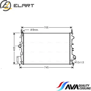 RADIATOR ENGINE COOLING OLA2462 FOR OPEL VAUXHALL 1300 284 1300283 24418340 5177 - Picture 1 of 8