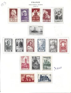 FRANCIA 1940-1941 COLECCIÓN SEMIPOSTAL MNH & MLH EN PÁGINA - Imagen 1 de 1