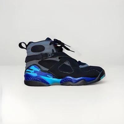 Tenis de baloncesto Nike Air Jordan 8 Retro BG Aqua 2015 GS talla 6Y negros Foto 1 de 4