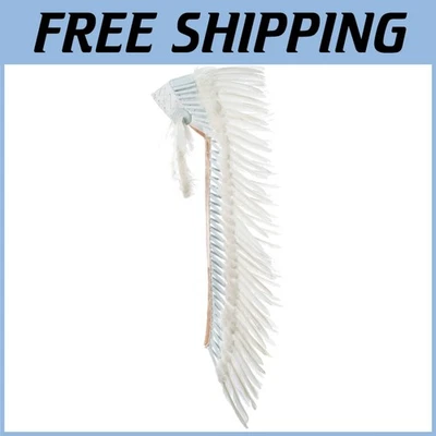 Capó de guerra único hecho a mano | Cuero genuino y plumas reales Foto 1 de 4