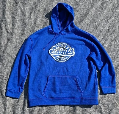 St. Paul Saints MILB Béisbol Azul Sudadera con Capucha Sudadera con Capucha Para Hombre XL Funciona Pequeña Foto 1 de 4