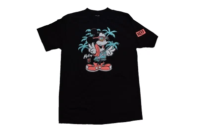 Camisa Neff X Disney Para Hombres Mickey Mouse Paz Palmas Negra Nueva con Etiquetas S-XL Foto 1 de 4