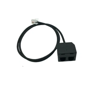 RJ9 4P4C męski na 2 gniazda telefon adapter szkoleniowy rozdzielacz zestaw słuchawkowy słuchawka - Zdjęcie 1 z 3