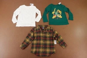 Old Navy Toddler Size 4T Multi-Color Cotton Long Sleeve Shirts 3 Pieces NWT - Picture 1 of 12