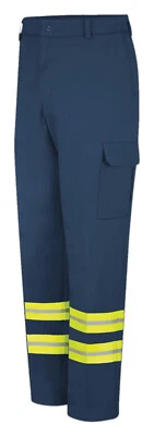 Pantalones de trabajo Red Kap reflectantes bolsillo de carga seguridad alta visibilidad uniforme industrial Foto 1 de 4