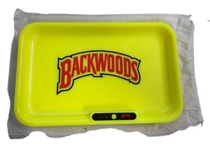 Backwoods LED Rolling Tray With Storage Bag Bright Yellow Rechargeable - Picture 1 of 3