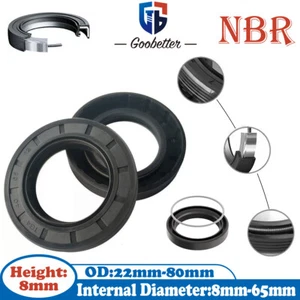 Skeleton Oil Seal Rings NBR TC/FB Double Lip Seal for Rotation Shaft ID 8mm-65mm - Picture 1 of 11