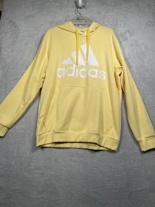 Felpa con cappuccio Adidas uomo grande gialla in pile HL2223 nuova con etichetta vendita al dettaglio a $60 - Foto 1 di 4