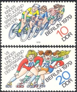 Germany 1979 Cycling/Bikes/Sports/Games/Skating/Animation 2v set (n29294) - Picture 1 of 1