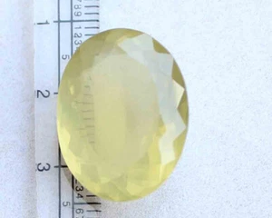 24.90 Ct Natural Lemon Quartz Loose Gemstone Oval Cut Faceted Stone Gemstone - Picture 1 of 3