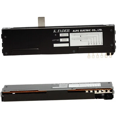 ALPS 10K slide potentiometer log K-Fader RSA0K12 K-Fader travel 100mm mixer pot  - Image 1 of 4