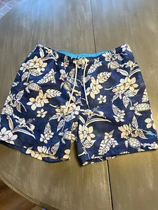 Tommy Bahama Men's Blue Hawaiian Floral Print Swim Trunks Size XL - Picture 1 of 9