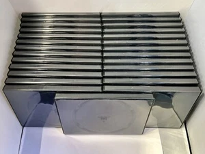 25 Double 2 Disc DVD Standard Size Cases Side-by-Side Hubs Clear Wrap Sleeve - Afbeelding 1 van 7