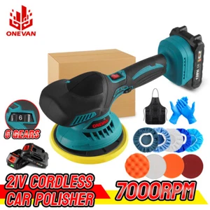 21V Battery Car Polisher Kit Cordless Rotary Buffer Polishing Machine Sander Set - Picture 1 of 10