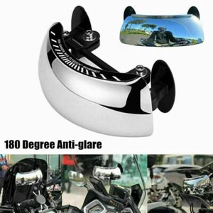Motorcycle Windscreen 180+ Degree Blind Spot Mirror Wide Angle Rearview Mir G6C5 - Picture 1 of 16