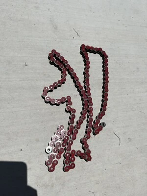 Cadena de transmisión roja para Honda CR125R CR250R Cr450R CR480R CR500R 1978-2007 Foto 1 de 4