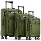 SHOWKOO Luggage Sets 3 Piece Softside Expandable Lightweight Durable Suitcase...