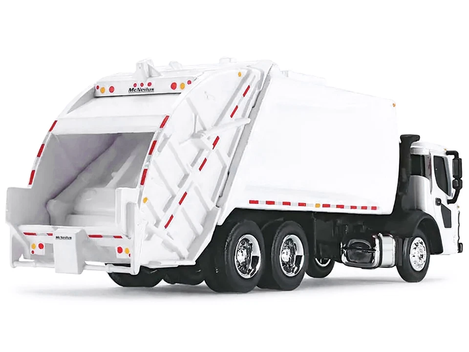 Mack Lr W/Rear Load Refuse Body White 1/87 (Ho) Diecast By First Gear 80-0351