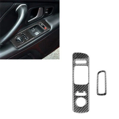 For 2000-2009 Honda S2000 Carbon Fiber Interior Window Control Cover Trim 2Pcs - Изображение 1 из 4