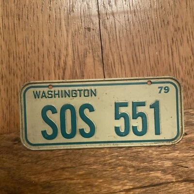 licencia bicicleta. Plate Washington 1979 Schwinn Stingray Banana Seat Ratrod Muscle Bike Foto 1 de 2