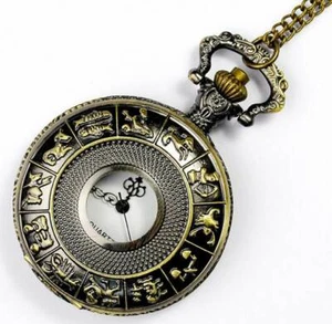 12 Chinese Lucky Animals Zodiac Pendant Necklace Watch, Unisex Birthday Gift  - Picture 1 of 5