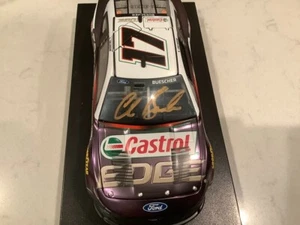 CHRIS BUESCHER AUTOGRAPHED 2023 FORD CASTROL COLOR CHROME DIECAST & CARD - Picture 1 of 16