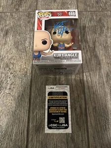 KURT ANGLE SIGNED WWE FUNKO POP JSA COA WRESTLING AUTOGRAPHED HOF 17 - Picture 1 of 7