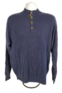 PETER MILLAR Blue Wool/ Cashmere Men's Medium Sweater NWT (H1) - Picture 1 of 9