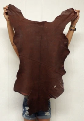 Waxy DISTRESSED Leather Hide for Crafts Hand Bags Cosplay Steampunk LARP Costume - Image 1 of 3