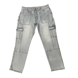 Kancan Jeans 11/29 Felicity High Rise Slim Straight Cargojeans helle Waschung 34x27 - Bild 1 von 6