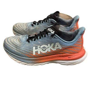 Hoka Mach 5 Blue Grey Orange Running Shoes Sneakers Mens Size 8D Profly+ - Picture 1 of 11