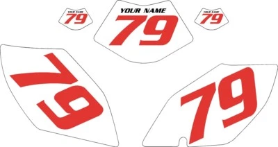2007-2009 BETA 525 RR/RS Pre-Printed White Backgrounds with Red Numbers - Изображение 1 из 3