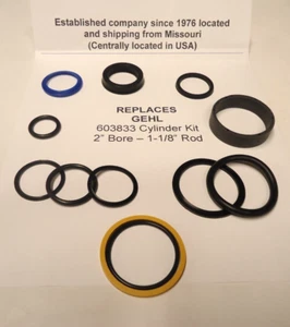 REPLACES GEHL 603833 SEAL KIT - 2" BORE WITH 1-1/8" ROD - Picture 1 of 5
