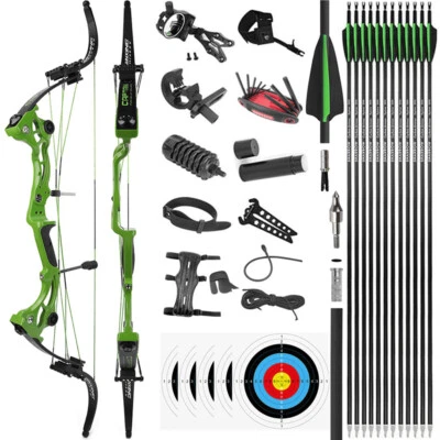 Compound Bow Archery 40-55lbs Recurve Bow Hunting Fishing Target Shooting 320FPS - Image 1 of 4
